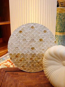 Salvamanteles Redondo Natural de 30 cm de Concha de Nácar de Agua Dulce Aislante - Product Image 5