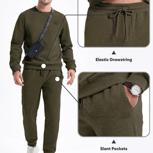 Wholesale Heavyweight Fleece Men's Sweatsuit 2-Piece Hoodie O-Neck <b>Jogger</b> <b>Set</b> <b>Plus</b> <b>Size</b> Printed Sweatshirt Sweatpants for Men - Product Image 4