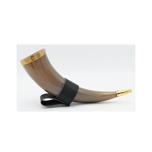 Corne à boire polie Buffalo Viking, écologique, pour bière, hydromel, vin et décoration, thème marin animalier - Product Image 4