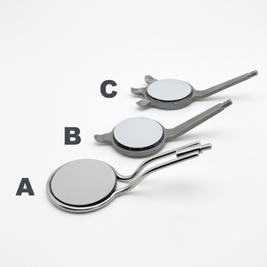 Miroir buccal dentaire double face noir, instrument chirurgical manuel de classe I - Product Image 1