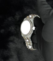 Maßgefertigte Hip-Hop Herren Analoguhr mit Glaszifferblatt Vereist mit Moissanit-Diamanten Edelstahl Automatische Mechanische Armbanduhr