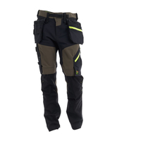 Pantalones de Seguridad Unisex Reflectantes de Alta Visibilidad, Transpirables y de Alta Calidad, Personalizados OEM, de Algodón y Elastano, con Serigrafía