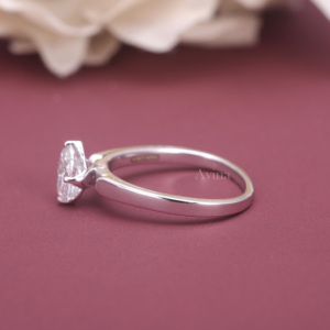 IGI Certified Oval Lab Grown Diamond Solitaire Engagement <b>Ring</b> 14K White / Rose And Yellow Gold Classic 4 Prong <b>Ring</b> for Women - Product Image 6