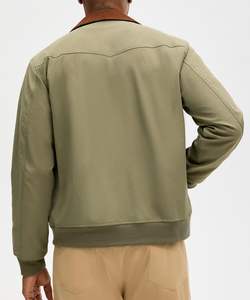 Blousons Bomber Personnalisés Unisexe Hiver Grande Taille Fermeture Éclair Tricoté Logo Brodé Designer Mode Streetwear Blousons à Capuche - Product Image 4