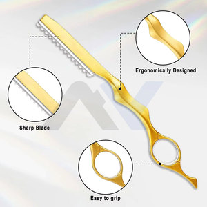 Rasoir professionnel en métal de 7 pouces pour la coupe des cheveux, rasoir de coiffure de qualité supérieure, pour les stylistes de salon, utilisation à domicile, couleurs personnalisables, logo laser - Product Image 3