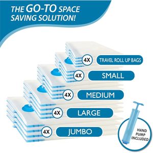 Paquete de 20 Bolsas de Almacenamiento al Vacío, Ahorro de Espacio, Compresión para Edredones, Mantas, Almohadas, Ropa de Cama, Almacenamiento de Ropa - Product Image 3