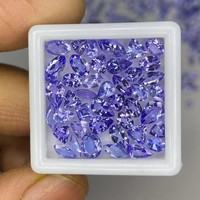 Tanzanite naturelle facettée bleue, taille Sugarloaf, traitée thermiquement, formes mélangées HASNAIN GEMS 4-6mm pour la fabrication de bijoux