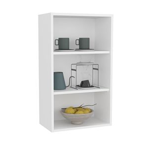 Eco 36\" High <b>Open</b> 3 Tier Wall Cabinet White <b>Storage</b> Cabinet Cube Shelf for Bedroom Office Living Room or Garage - Product Image 6