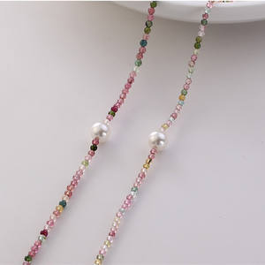 Collar de Lujo Shijia para Mujer, Gargantilla con Turmalina Pequeña y Perla de Agua Dulce, Producto de Nicho Ligero - Product Image 4