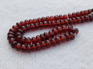 Perles Rondelles Lisses en Grenat Hessonite Naturel Rouge Brun 5-6mm, Fil de 16 Pouces, pour la Fabrication de Bijoux, Gemmes Artisanales du Rajasthan - Product Image 3