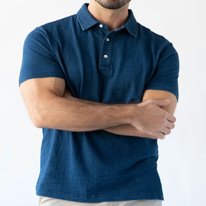 Chemise de performance personnalisée pour homme en tissu tricoté 100 % laine, manches courtes, motif uni, respirante, décontractée, OEM ODM, marque privée - Product Image 3