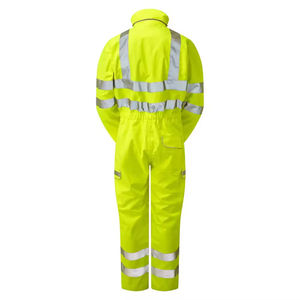 Combinaison de travail extérieure en coton une pièce économique, classe 2 ANSI, imperméable, avec bande réfléchissante LED, veste et pantalon - Product Image 4