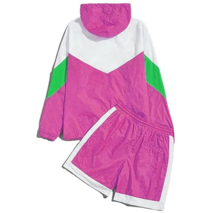 Conjunto Deportivo de 2 Piezas, Chaqueta Holgada Personalizada y Pantalones Cortos de Nylon, Ligero y Oversize para Mujer - Product Image 2