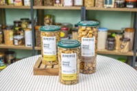 Bouteille transparente en plastique PET de qualité alimentaire certifiée ISO 9001 avec couvercle à vis en aluminium imprimé UV pour snacks, biscuits et noix – Approvisionnement direct usine
