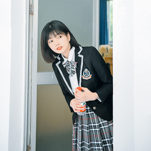 OEM Anime Cosplay School Uniform Women Blazer Skirt Ribbon Outfit Manufacturer - Product Image 3