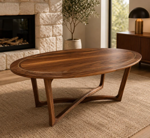 Table basse de luxe nordique en bois de manguier massif, faite à la main, moderne, écologique, durable, pour salon, meuble portable pour la maison - Product Image 1