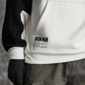 Sudadera con Capucha Invincible Print Iron Man de Corte Regular para Hombre, Estilo Urbano, Algodón/Poliéster, Gruesa, con Cordón Ajustable - Product Image 5