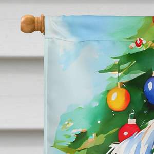 Sealyham Terrier Navidad gran porche manga poste decorativo patio Banner ilustraciones Multicolor poliéster casa colgante de pared - Product Image 3