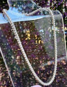 สร้อยคอเทนนิสโมอิสซาไนต์แท้ เงินแท้ 925 ชุบทอง 14K สำหรับผู้หญิง เครื่องประดับหรูหรา สร้อยคอแบบโดดเด่น - Product Image 2