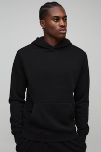 Sweat-shirt à capuche pour homme en coton 100% à manches longues, coupe classique, couleur personnalisée, uni, teint, imprimé, pour l'hiver - Product Image 4