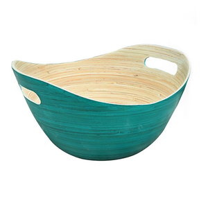 Eco Friendly Biodegradable <b>Baby</b> Safety Bamboo Salad <b>Bowl</b> Handmade Colorful Suction <b>Bowl</b> Set Spun Bamboo Tableware - Product Image 3