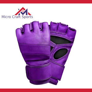 Gants de boxe MMA professionnels en cuir PU, logo personnalisé, fermeture antidérapante, sangle de poignet réglable, équipement de boxe de haute qualité - Product Image 5