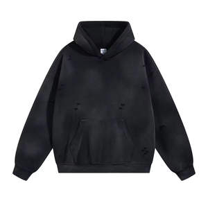 Nouveauté 2026 – Sweat à capuche 100 % coton pour homme, coupe ample, style streetwear, impression en relief personnalisée, vente en gros, OEM ODM - Product Image 1