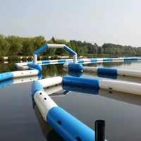 Parc aquatique gonflable de haute qualité Lilytoys, piste de course de jet ski, piste flottante en PVC, jeu de course aquatique gonflable