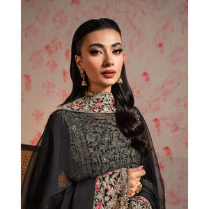 Hermoso conjunto de top y pantalón de seda con elegante dupatta para fiestas, elegante salwar kameez de seda. - Product Image 1