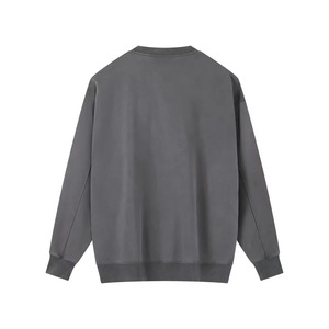 เสื้อสเวตเชิ้ตคอกลมโอเวอร์ไซส์สำหรับผู้ชาย ผ้าฝ้ายฟลีซ 100% สีพื้น ทรงปกติ แขนยาว สวมใส่สบาย ระบายอากาศได้ดี เหมาะสำหรับฤดูหนาว - Product Image 5
