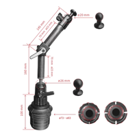Support de téléphone pour voiture en fibre de carbone, réglable à 360°, pour tablette, iPad, appareil photo, robuste, sans perçage