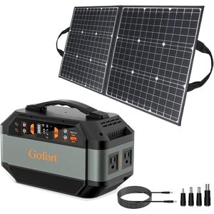 GOFORT Stazione di Alimentazione Portatile 330W con Generatore Solare 299Wh, Pannello Solare Pieghevole 100W 18V, Alimentazione di Backup - Product Image 1