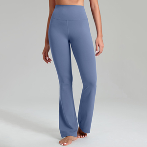 Legging évasé de sport et yoga pour femme, taille haute, coupe large, avec cordon de serrage, design personnalisé, pour fitness et entraînement, vêtement de sport - Product Image 5