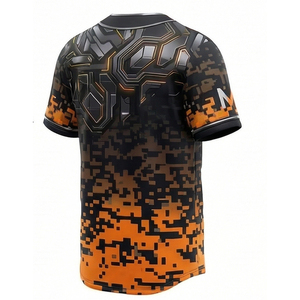 Maillot de baseball personnalisé OEM, camouflage numérique néon, uniforme d'équipe sportive, respirant, séchage rapide, MALUZA INDUSTRIES - Product Image 2