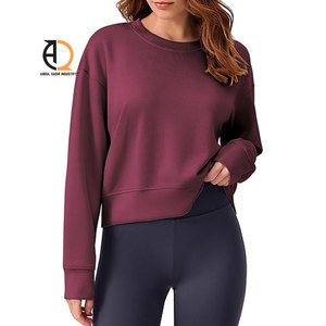 Sudadera corta con capucha y cremallera para mujer, de forro polar, cálida - Product Image 6