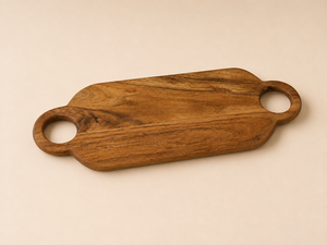 Tabla de cortar de madera de acacia de 1.5 cm de grosor con asa para servir, tablas de cocina para pizza, pan, queso, charcutería, frutas y verduras - Product Image 3