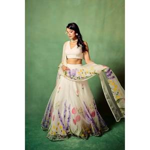 Designer Floral Print Lehenga Choli Beautiful Party Wear <b>Cocktail</b> <b>Dress</b> - Product Image 5