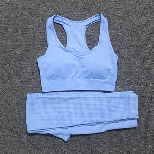 Conjunto Deportivo Sin Costuras para Mujer, Sujetador Deportivo y Leggings, Ropa Deportiva para Yoga y Gimnasio, Transpirable, Elástico y Cómodo - Product Image 5