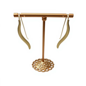 Wholesale Minimalist Gold Huggie <b>Earrings</b> Lightweight Daily Wear Jewelry Alloy Bohemian Style Indian Manufacturer Factory Price - Product Image 1