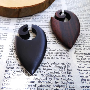 Boucles d'oreilles en bois pour l'approvisionnement mondial, commande en gros, finition haute brillance, personnalisation usine, vente en gros - Product Image 1