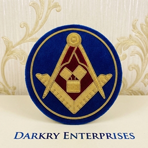 Insignia Masónica Hecha a Mano con Alambre de Lingotes de Oro, Escuadra y Compás, Regla de Plomada, Emblema Personalizado de Logia, Parche Bordado para Blazer - Product Image 4