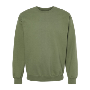 เสื้อสเวตเชิ้ตคอกลมสีเขียวมะกอกสำหรับผู้ชาย ทรงปกติ สวมใส่สบายๆ ในฤดูใบไม้ร่วง แขนยาว ถักทอ สีพื้น - Product Image 1