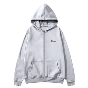 เสื้อฮู้ดซิปสีเทาแบบยูนิเซ็กซ์ ทรงปกติ สวมใส่สบาย ผ้าเฟรนช์เทอร์รี่ 100% คอตตอน ระบายอากาศได้ดี เหมาะสำหรับเล่นกีฬา - Product Image 1