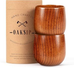 Verre à whisky en bois fait main haut de gamme, design moderne, pour utilisation sur table |   Cadeau de déménagement ou d'anniversaire |   Offre de vente en gros d'usine - Product Image 1