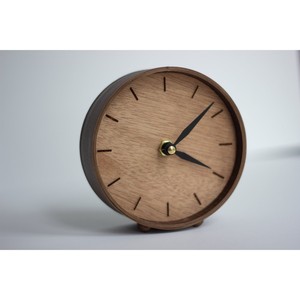 Horloge de bureau minimaliste en bois, mouvement à quartz circulaire, affichage à aiguilles, design silencieux sans tic-tac - Product Image 4
