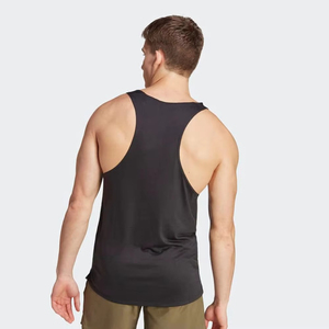 Débardeur noir sans manches pour homme en maille respirante 78% coton 22% élasthanne, idéal pour l'entraînement, la gym et le quotidien - Product Image 2