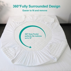 Protège-matelas matelassé 100% polyester imperméable et respirant, 300 fils, lavable en machine, toutes saisons - Product Image 5