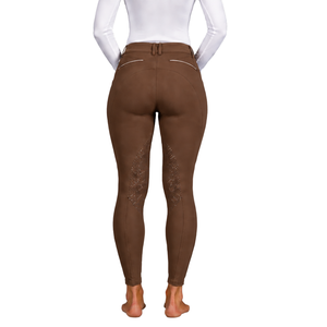 <b>Brown</b> Women Horse Riding <b>Leggings</b> High Waist Stretch Equestrian Pants Silicone Full Seat Grip Riding Tights Training Sports Wear - Product Image 2