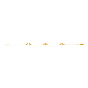 Bracelet de luxe plaqué or 18 carats à maillons ovales géométriques pour femmes |   Bracelet à double chaîne en diamants CZ |   Mode élégante et minimaliste Je - Product Image 2