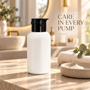 Flacon pompe cosmétique en PET pour lotion et crème |   Soins de la peau, visage, corps, mains, emballage de beauté, flacon rechargeable portable 100 ml - Product Image 3